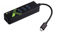 Vads Techly USB Type-C male, RJ-45 female, 0.14 m