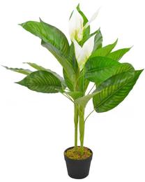 Dirbtinė gėlė vazone, anturis VLX Anthurium, balta sp./žalia sp., 90 cm