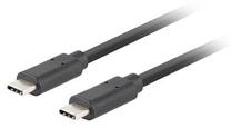 Vads Lanberg PD100W USB Type-C Vīrietis, USB Type C Vīrietis, 1 m, melna krās.