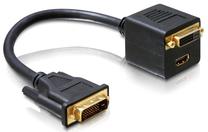 Adapteris Delock HDMI female, DVI-D male, 0.2 m, juoda sp.
