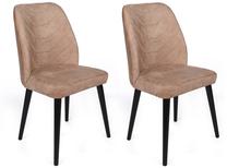 Kėdžių rinkinys Kalune Design Dallas 523 V2 974NMB1654, matinė, juoda sp./šviesiai ruda sp., 49 cm x 50 cm x 90 cm, 2 vnt.