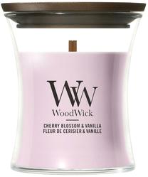 Свеча, ароматическая WoodWick Cherry Blossom & Vanilla, 15 - 30 час, 85 г, розовый цв.