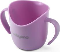 Vaikiškas puodelis BabyOno Flow, 120 ml, 1 m., plastikas, violetinė sp.