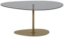 Kohvilaud Kalune Design Porto, kuld v./tumehall v., 90 cm x 60 cm x 40 cm