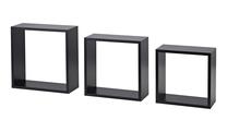 Sieninių lentynų komplektas Dolle Frame, juoda sp., 11.7 cm x 30 cm x 30 cm