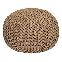 Pufas LABEL51 Knitted 432801, šviesiai ruda sp., 50 cm x 50 cm x 35 cm