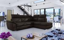 Kampinė sofa Loreto Monolith 29, tamsiai ruda sp., dešininė, 210 x 260 cm x 102 cm