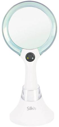 Kosmetinis veidrodis Silk'n MLU1PEUD001, su apšvietimu, pastatomas, 13.2 cm x 26.3 cm, mėlyna/balta