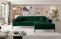 Kampinė sofa Solange Monolith 37, žalia sp., dešininė, 292 x 196 cm x 80 cm