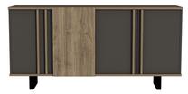 Komoda Kalune Design Deco 550ARN1312, antracito sp./riešuto sp., 78.6 cm x 160 cm x 43.8 cm