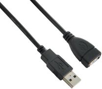 Laidas 4World USB 2.0 A male, USB 2.0 A female, 5 m, juoda sp.