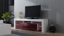 ТВ стол Pro Meble Milano 160, белый цв./красный цв., 160 см x 35 см x 45 см
