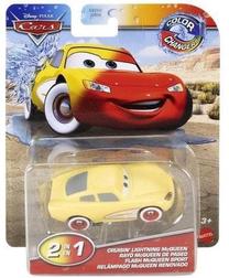 Žaislinis lenktyninis automobilis Mattel Cars Color Change McQueen JHG37, 1:55, geltona sp.
