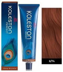 Matu krāsa Wella Professionals Koleston Perfect, dark blonde/brown red krās., Dark Blonde/Brown Red 6/74, 60 ml