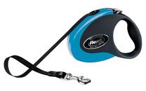 Automatinis pavadėlis Flexi 24126, mėlyna sp./juoda sp., 5 m