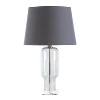 Galda stāvlampas Lila 02, E27, 60W, pelēka krās./caurspīdīga krās.