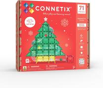 Magnētiskais konstruktors Connetix Special Edition Christmas Tree Ball Run 00071, 71 gab., daudzkrāsaina