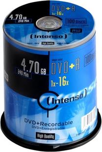 Ierakstāms kompaktdisks Intenso, 4.7 GB, 100gab.
