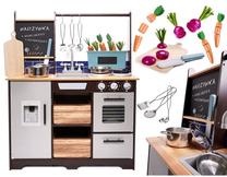 Vaikiška virtuvėlė Kitchen Loft XXL, sidabro sp./juoda sp.