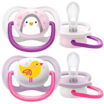 Knupītis Philips Avent Ultra Air Animals, 0 mēn., rozā krās./violeta krās.