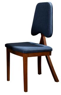 Kėdžių rinkinys Kalune Design Pera v2 998VOW1110, mėlyna sp./riešuto sp., 45 cm x 47 cm x 92 cm, 2 vnt.