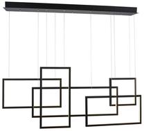 Valgusti rippuv AZzardo Quadratus AZ2850, LED, 3000 °K, 1 x 105 W, valge v./must v. / must v.