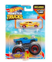 Žaislinis keturratis Mattel Hot Wheels Monster Trucks Rodger Dodger HDB96, mėlyna sp./geltona sp.