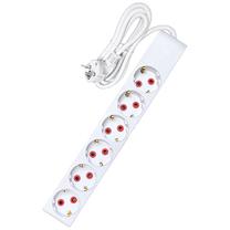 Buitinis ilgintuvas AY-KA 22-0600-050, 2 x 1 mm², 5 m, IP44, 6 lizdų, balta sp.