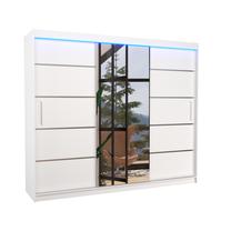 Шкаф ADRK Salto, белый цв., 58 см x 250 см x 215 см, с зеркалом