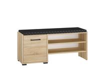Soliņš ar apavu plauktu ML Meble Caro CARO 07, sonoma ozola krās., 105 cm x 34 cm x 48 cm