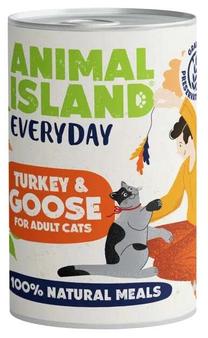 Mitrā kaķu barība Animal Island Everyday Turkey & Goose, tītara gaļa, 0.4 kg