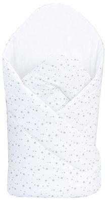 Plonas miegmaišis kūdikiui MamoTato White, balta sp./pilka sp., 78 cm x 78 cm