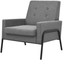 Krėslas VLX Steel 245522, šviesiai pilka sp., 81 cm x 74 cm x 82 cm