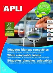 Lipni etiketė Apli Removable Labels, biuro, 3.3 cm, 6.4 cm, 100 vnt. balta sp.