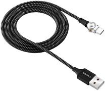Vads Canyon USB male, USB Type-C male, 1 m, melna krās.