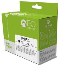 Tintes printera kasetne TFO H-15RH (C6615D) Remanufactured, melna krās., 50 ml