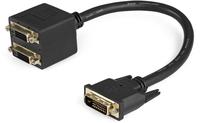 Adapteris StarTech DVI-D to 2x DVI-D DVISPL1DD DVI-D, DVI-D female x 2, 0.3 m, melna krās.