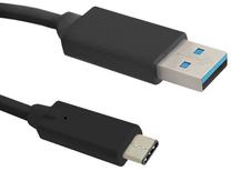 Kabelis Qoltec USB 3.1 type C 50491 USB 3.0 A male, USB male, 1.2 m, melna krās.
