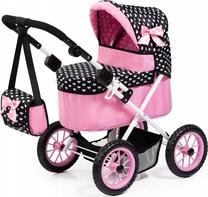 Коляска для кукол Bayer Trendy 13060AA, черный цв./розовый цв.