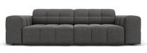 Sofa Micadoni Home Jennifer Velvet, pilka sp., 204 x 102 cm x 70 cm