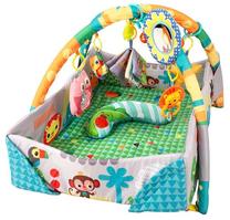 Aktyvumo kilimėlis BabyTrold 3in1, 78 cm x 58 cm, žalia sp./įvairių spalvų