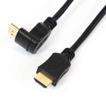 Провод Omega Angle HDMI to HDMI OCHK34 HDMI A male, HDMI A male, 3 м, черный цв.