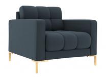 Krėslas Micadoni Home Mamaia, aukso sp./tamsiai mėlyna sp., 87 cm x 92 cm x 78 cm