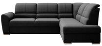 Kampinė sofa Siber Flores 10, juoda sp., dešininė, 186 x 270 cm x 93 cm