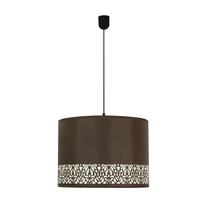 Valgusti rippuv Candellux Lighting Arabesca, E27, 1 x 60 W, pruun v./kreemjasvalge v. / must v.