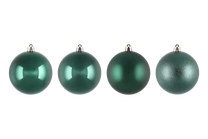 Ziemassvētku eglīšu rotaļlietu komplekts Winteria Bauble 637040, zaļa krās., 8 cm, plastmasa, 8 gab.