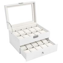 Laikrodžių dėžutė Songmics Watch Case, 28.5 cm, balta sp., 3 vnt.