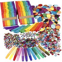 Набор для творчества Creativ Company Glitter & Wood Sticks Mega Set, многоцветный