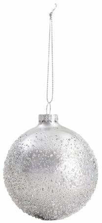 Eglītes rotājums Homla Fjer 242609, sudraba krās., 8 cm, stikls