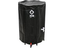 Lietus ūdens tvertne Flo 89702, 88 cm, Ø 60 cm, plastmasa/polivinilhlorīds (pvc)/polipropilēns (pp), melna krās.